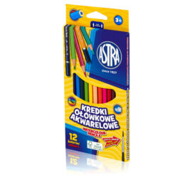 Astra Akvarell színes ceruza készlet 12 dbos+ajándék ecsettel