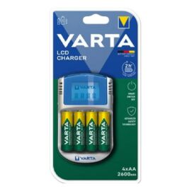 Akkumulátor töltő VARTA LCD-s + AA 4x2600 mAh + 12 V USB