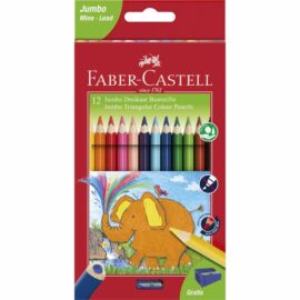 Faber-Castell Színes ceruza készlet 12db-os Jumbo Háromszögletű + Hegyezővel 116501