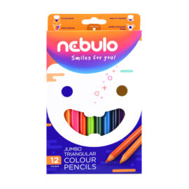 Színes ceruza készlet, Jumbo háromszög, 12 színes, Nebulo JSZC-TR-12