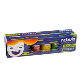 Nebulo Tempera készlet, tégelyes, 25 ml-es, 6 színes NTF-25-6