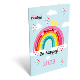 Zsebnaptár tűzött A6 2023 Lollipop Happy Rainbow