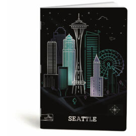 Lipamill Tűzött Füzet A4 Kockás Metallic Cities Seattle 40+2 lap