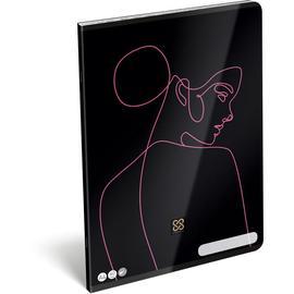 Füzet tűzött A/4 sima Cornell Pink Line FSC
