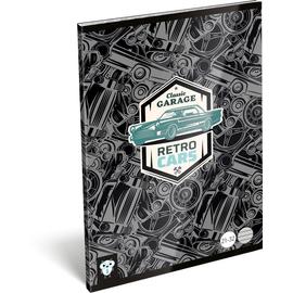 Füzet tűzött A/5 vonalas 21-32 Kis Bagoly Retro Car