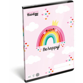 Füzet tűzött A/5 kockás 27-32 Lollipop Happy Rainbow