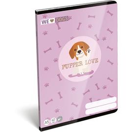 Füzet tűzött A/5 sima 20-32 We Love Dogs Pups