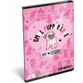 Füzet tűzött A/5 szótár 31-32 FSC We Love Dogs Pink