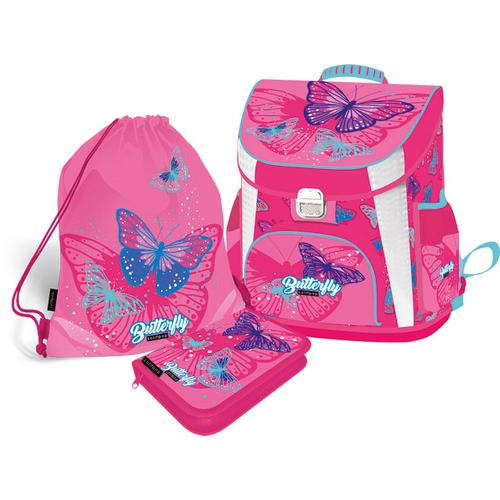 Iskolatáska szett 3 db-os Lollipop Butterfly Pink