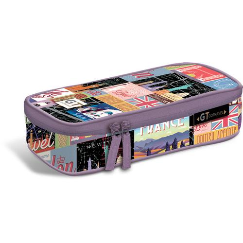Tolltartó bedobós textil Go Travel Black Map