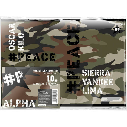 Füzetborító képes A/5 #peace Alpha