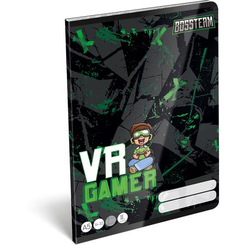 Füzet tűzött A/5 2.o. 16-32 BossTeam VR Gamer FSC