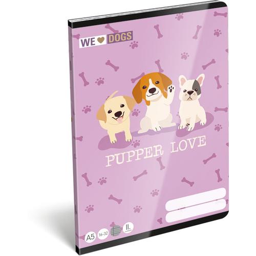 Füzet tűzött A/5 2.o. 16-32 We Love Dogs Pups 22965903