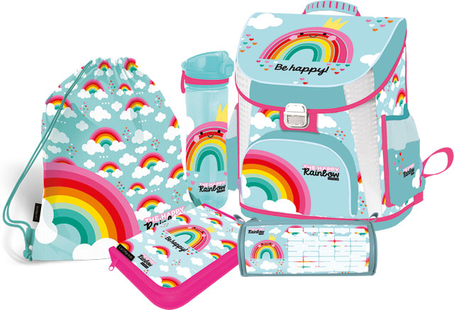 Iskolatáska 5 db-os szett Lollipop Happy Rainbow