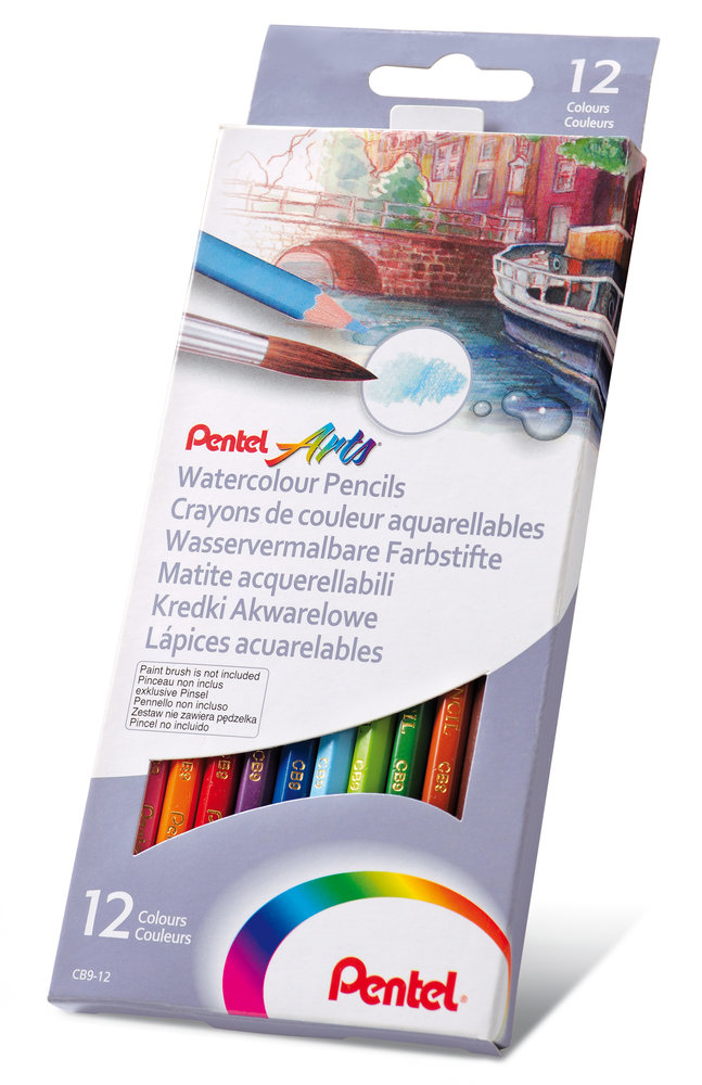 Pentel Színes ceruza aquarell 12 szín CB9-12U