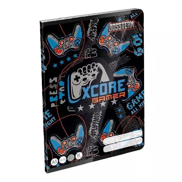 Füzet LIZZY CARD A/5 32 lapos vonalas III.osztályos 12-32 Bossteam Gamer Xcore