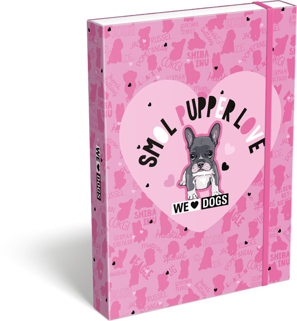 Füzetbox A/5 We Love Dogs Pink