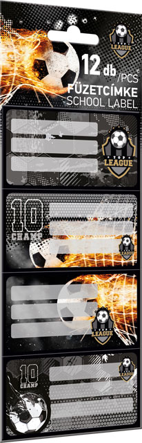 Füzetcímke 12 db-os Top League TOP10
