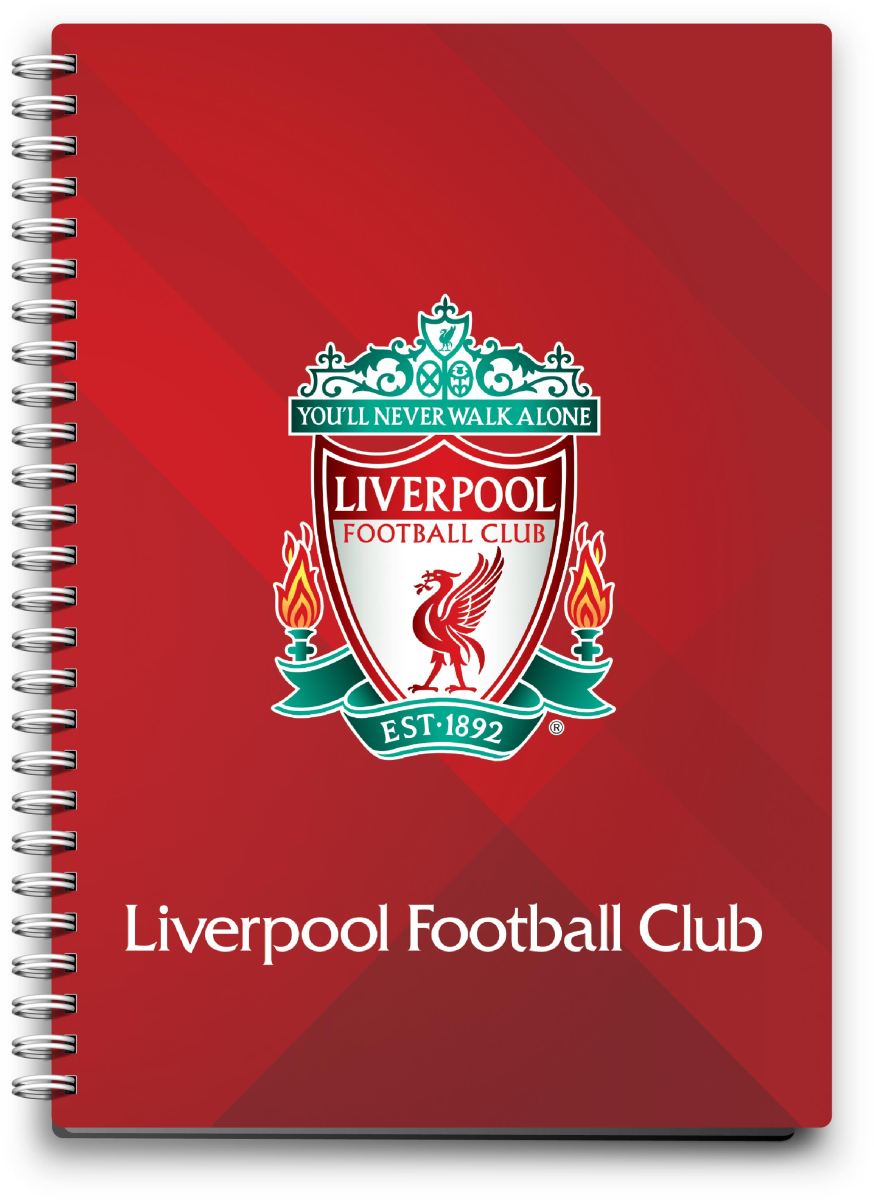 Füzet spirál A4 70 lapos négyzethálós Liverpool Logo
