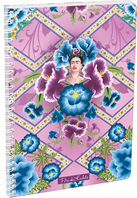 Füzet dupla spirál A/4 kockás Frida Kahlo Púrpura