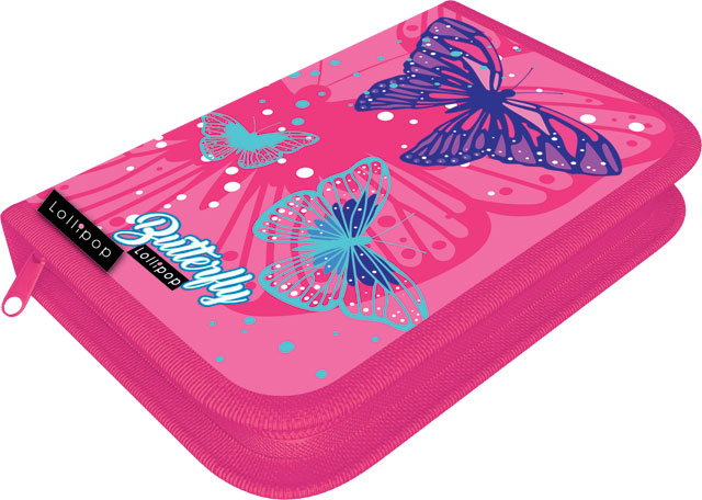 Tolltartó textil Kihajtható Lollipop Butterfly Pink