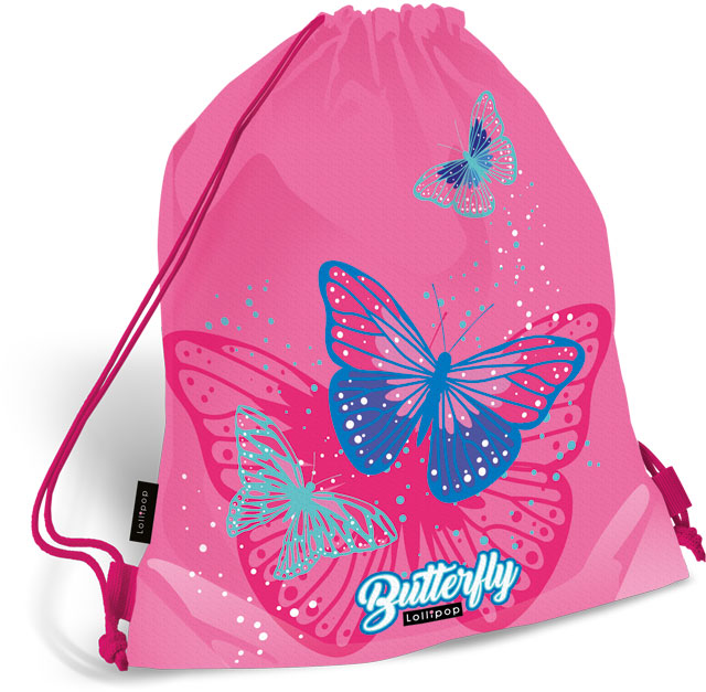 Tornazsák classic Lollipop Butterfly Pink