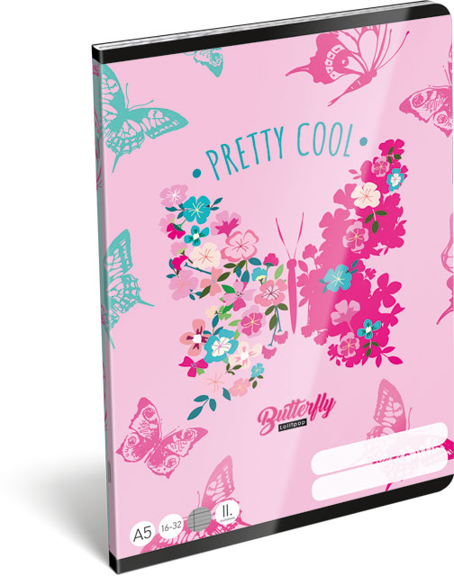 Füzet tűzött A/5 2.o. 16-32 Lollipop Cute Butterfly FSC
