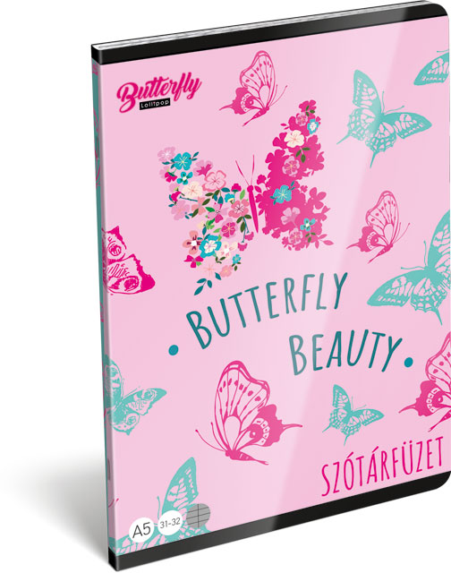 Füzet tűzött A/5 szótár 31-32 FSC Lollipop Cute Butterfly FSC